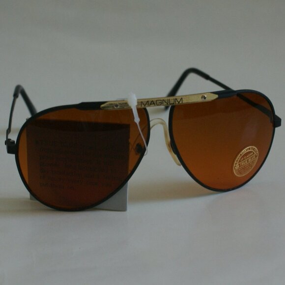 NWT TruVintage ClassicSports aviator w/"MAGNUM" logo TruBluBlocker lens Sunglass - Picture 7 of 13